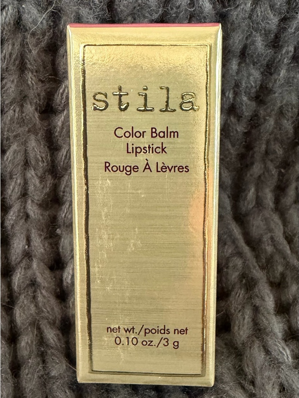 Stila Color Balm Lipstick NWT in Gold and Pink Packaging Aubrey